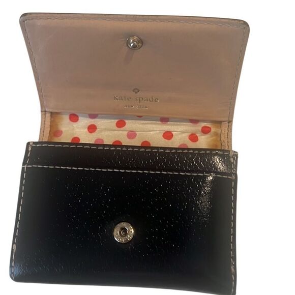 Kate Spade Black Leather Key Fob Zip Coin Bifold Wallet - Picture 6 of 15